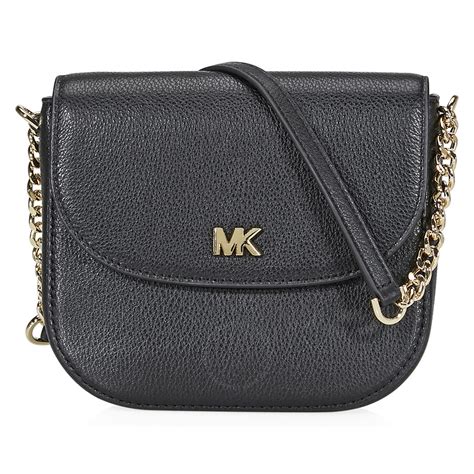 michael kors mott crossbody bag black|Michael Kors studded crossbody bag.